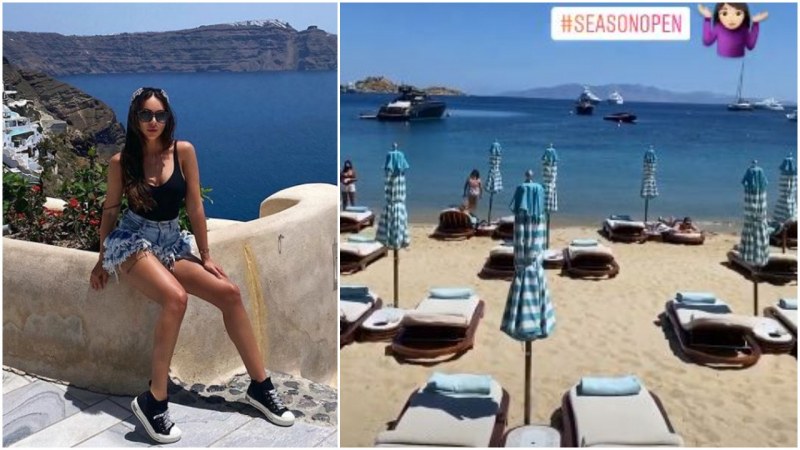 Алисия хвърли смут със снимка от плаж на остров Миконос