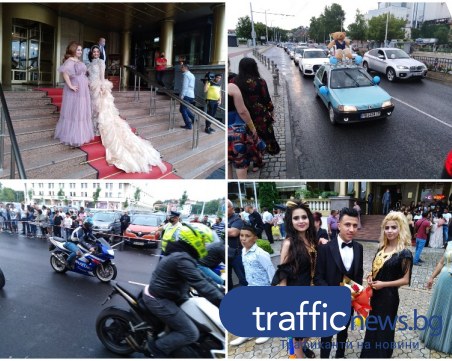 Гиздави абитуриентки, накичени със злато до земята, дадоха старт на баловете в Пловдив