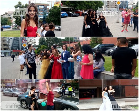 С димки и балони, но без много шум празнуват абитуриентите от 