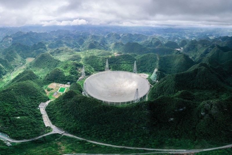 Китайски мегателескоп прихвана водородни вълни от далечни галактики