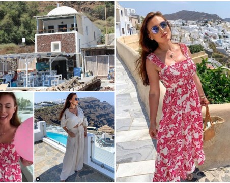 Лили Ангелова празнува ЧРД в емблематична гръцка таверна насред Цикладите