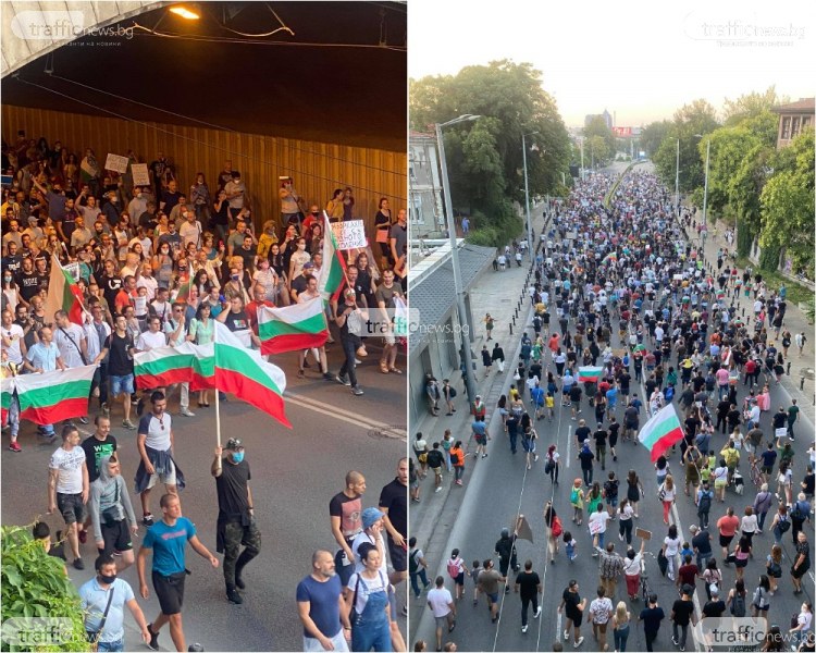 Протестиращи блокираха централния булевард в Пловдив! Скандират 