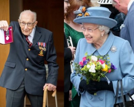 100-годишен ветеран, събрал милиони за медиците, стана рицар