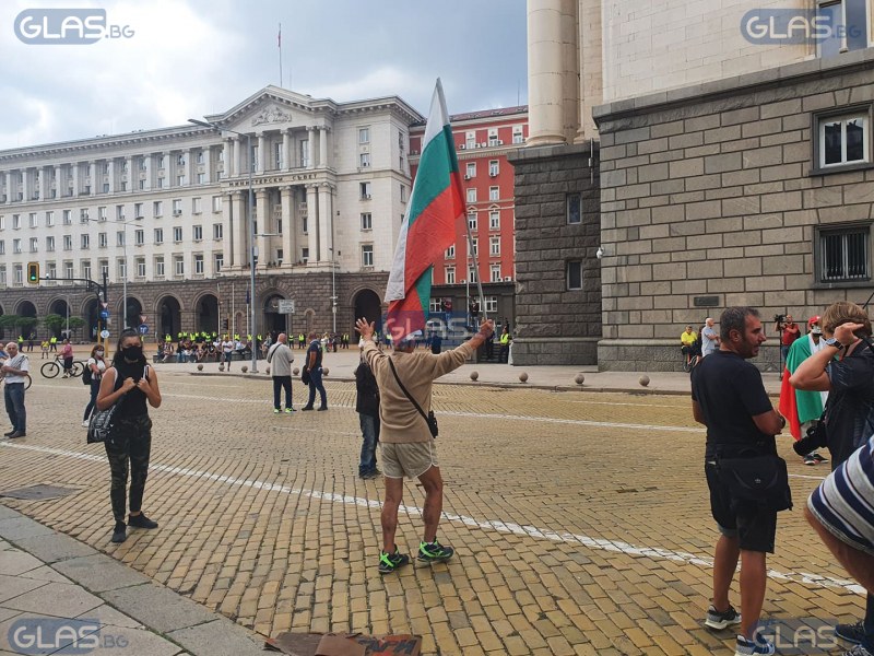 Ден 19-и от протеста: Розово прасе полетя към сградата на Министерски съвет