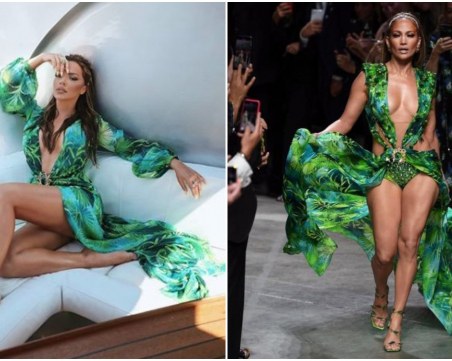 Галена облече легендарната рокля Versace на Джей Ло