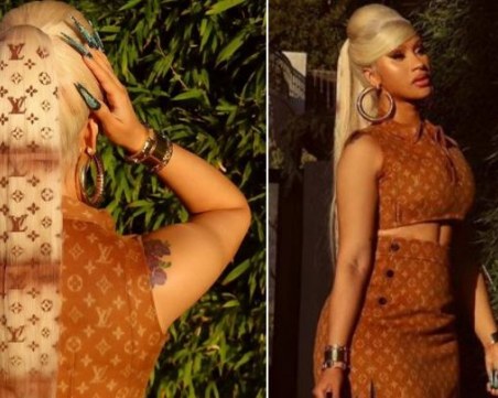 Нова мода! Карди Би си нашари косата с логото на Louis Vuitton