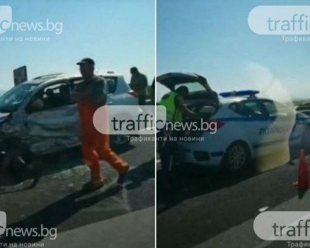 Шофьорът, чийто бус бе ударен челно на АМ 