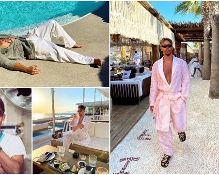 Пловдивски лекар - инфлуенсър събра погледите на Миконос с кимоната си
