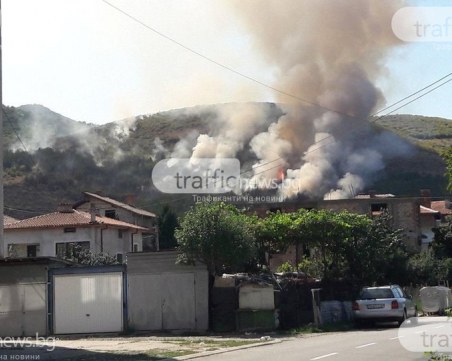 Над 50 души, пожарникари и доброволци, се борят с огъня край Кричим