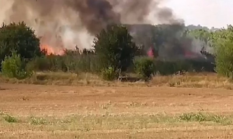 Пожар затвори магистрала Марица
