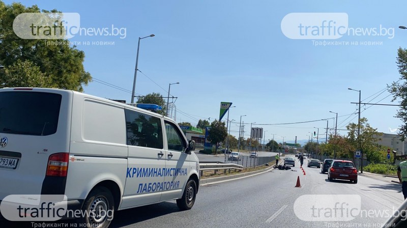 77-годишнен шофьор е причинил катастрофата с моториста в Пловдив, той е с леки наранявани