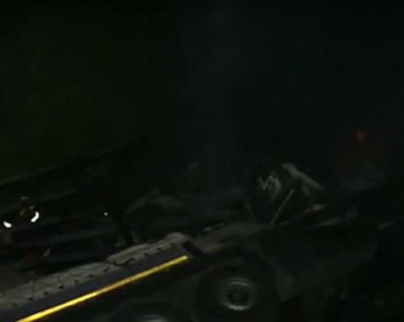 ТИР падна на ЖП линия