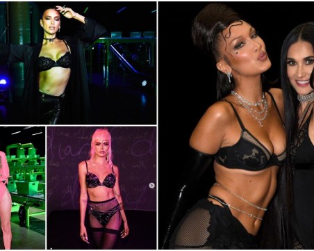 Изкусителна комбинация - Деми Мур, Бела Хадид и Ирина Шейк в бельото на Риана