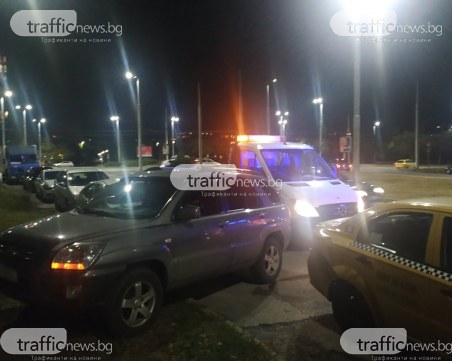 Катастрофа в Тракия, пожарна и линейка са на място