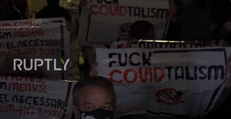 Протести и в Барселона заради мерките срещу COVID-19