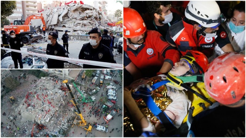 Извадиха майка и четирите й деца под отломките на сграда в Измир
