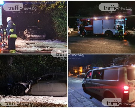 Нов мерцедес е опожарената кола край Гребната база, бил е запален умишлено