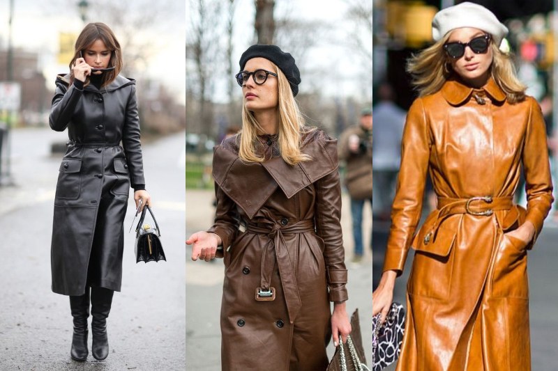 Тенденция: Палтата от еко кожа хит в есенната улична мода