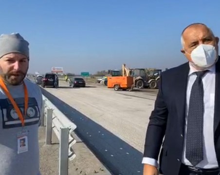 Борисов инспектира ремонта на АМ 