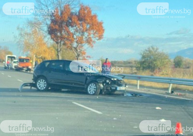 Тежка катастрофа между три коли на пътя Пловдив – Пазарджик