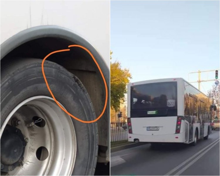 Опасно: Автобус в Пловдив вози с разпадащи се гуми