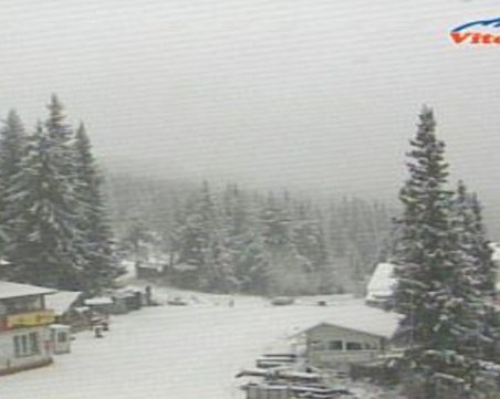 Първи сняг натрупа в София