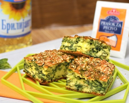 Обратно в детството: Вкусна солена торта със спанак