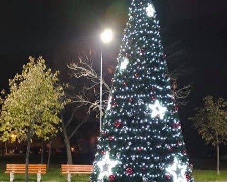 Още една красива елха грейна днес в Пловдив