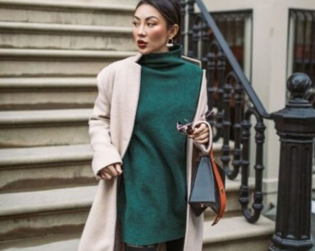 Смарагдово зелени комбинации за преход от есента към зимата