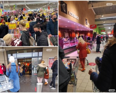 Щабът и полицията в Пловдив започват масови проверки заради претъпканите магазини