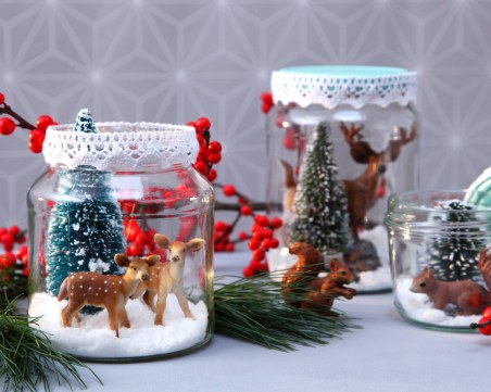 Как да използваме старите буркани за красива коледна украса?