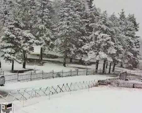 Обилен снеговалеж в Родопите, започна да трупа и на хижа Здравец