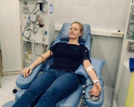 Дъщерята на проф. Балтов дари кръвна плазма