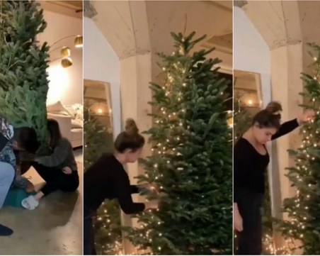 Вирусен хит: Трик на TikTok как бързо да поставите светлините на коледното дърво