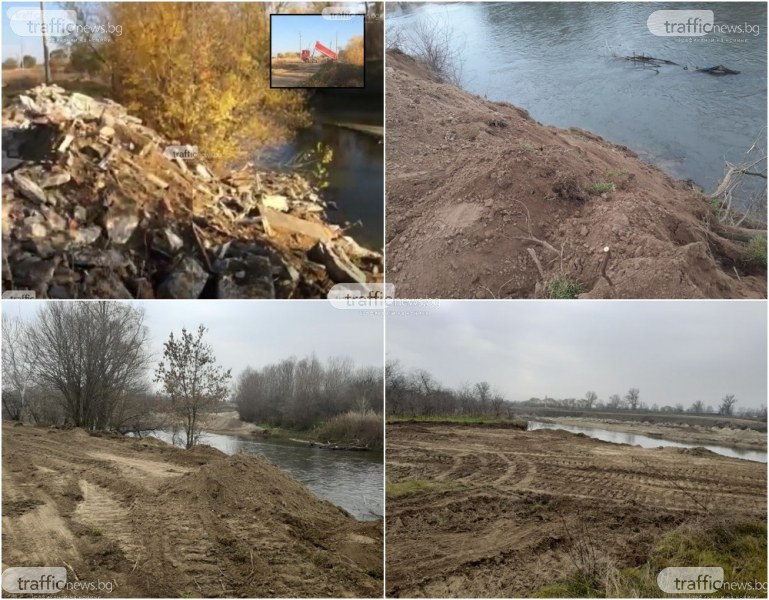 Фирмата на Гаджура, изхвърлила строителни отпадъци в Марица - укрепвала коритото
