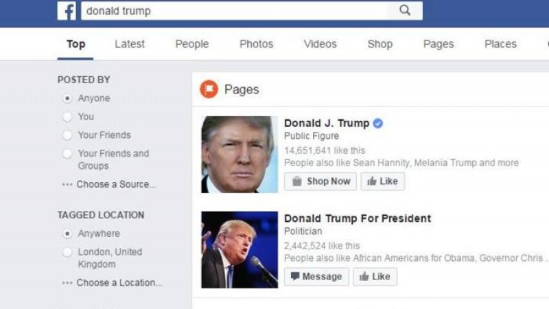 От Facebook категорични: Няма да отключим профила на Тръмп