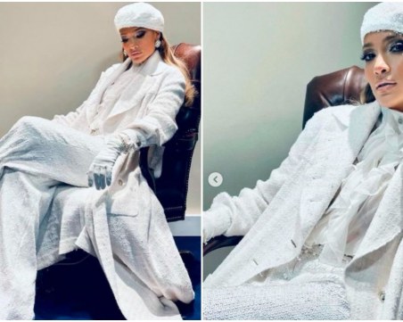 Джей Ло - цялата в Шанел, досущ като Снежната кралица за встъпването в длъжност на Джо Байдън