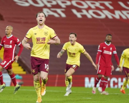 Бърнли сложи край на страхотна серия на Ливърпул, шампионите с нов антирекорд