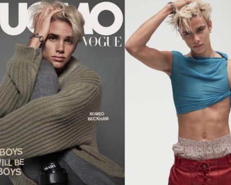 Ромео Бекъм с дебют в модата, появи се на корицата на Vogue