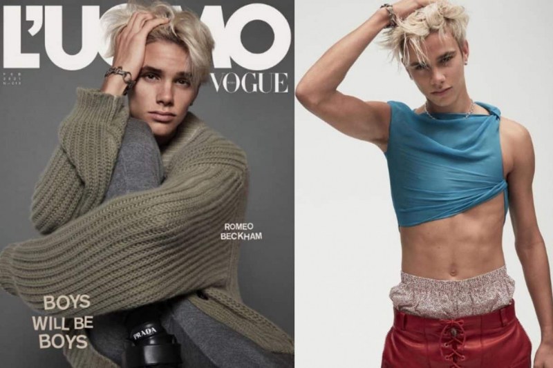 Ромео Бекъм с дебют в модата, появи се на корицата на Vogue