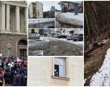 ОБЗОР: Пловдив осъмна с бяла покривка, ресторантьорският бранш блокира Триъгълника на властта