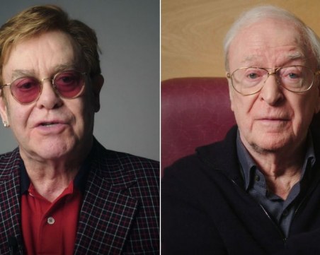 Сър Елтън Джон и Майкъл Кейн с шеговита информационна кампания за ваксинацията