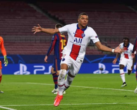 Мбапе вторият с хеттрик срещу Барса на Ноу Камп