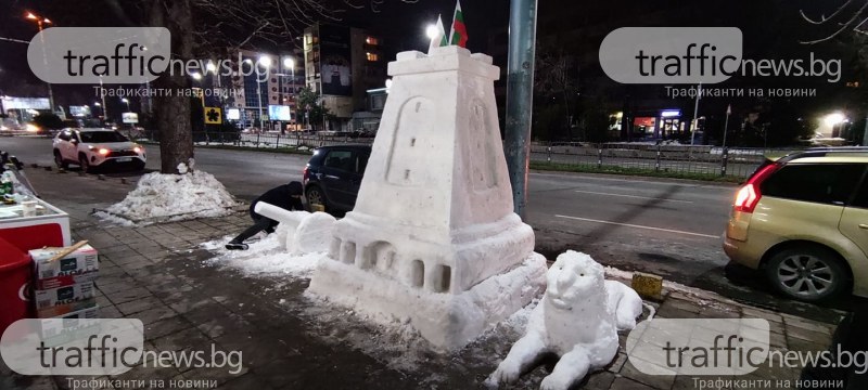 Снежно черешово топче се появи до паметника Шипка в Пловдив