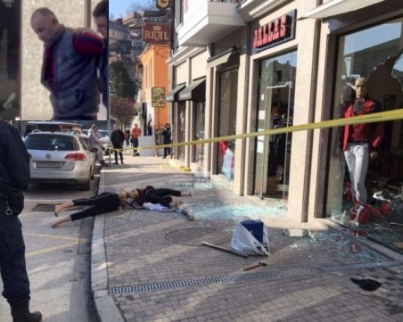 Оставиха за постоянно в ареста мъжа, потрошил с бухалка магазин във Велико Търново