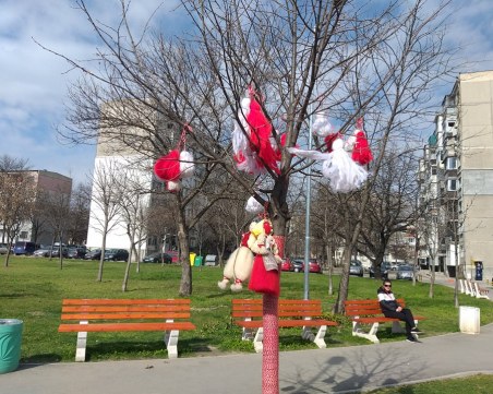 Дръвче в бяло и червено радва жителите на 