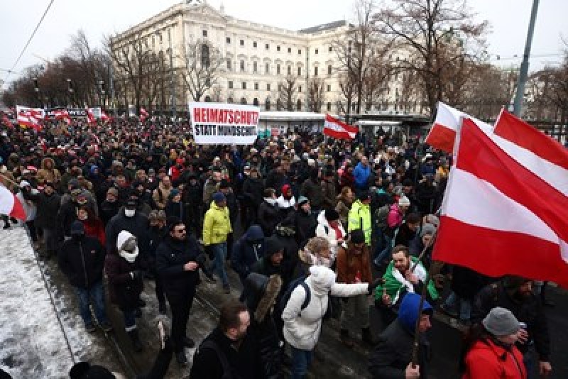 Сблъсъци между полиция и протестиращи във Виена