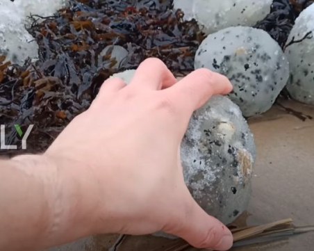 Ледени топки покриха плаж в Латвия