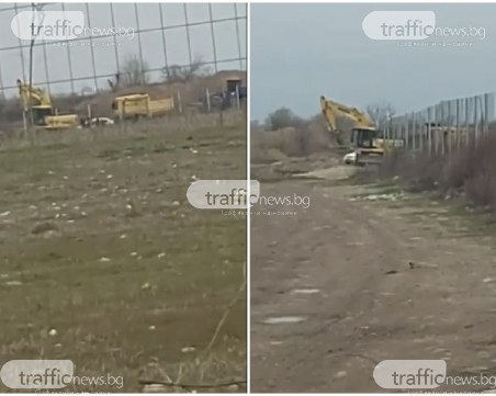 Незаконен добив на инертни материали или чистене на боклуци? Багери на Запрянови копаят край Пловдив
