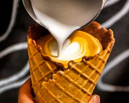 Нов тренд # cornettoccino - Кафе във фунийка